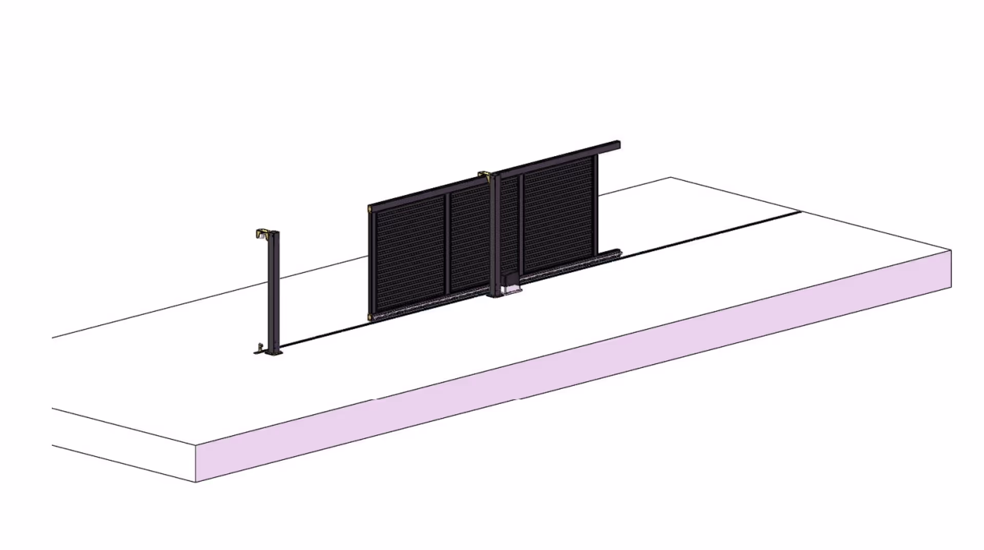 Customizable V-track sliding gate, aluminum alloy, durable, weather-resistant, smooth, manual/electric control.