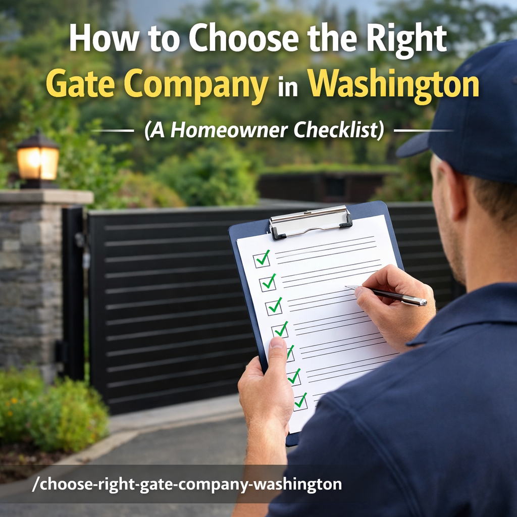 How to Choose the Right Gate Company in Washington (A Homeowner Checklist)