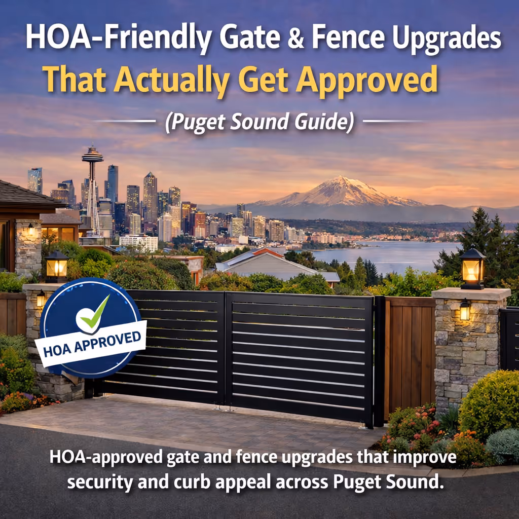 HOA-Friendly Gate & Fence Upgrades That Actually Get Approved (Puget Sound Guide)