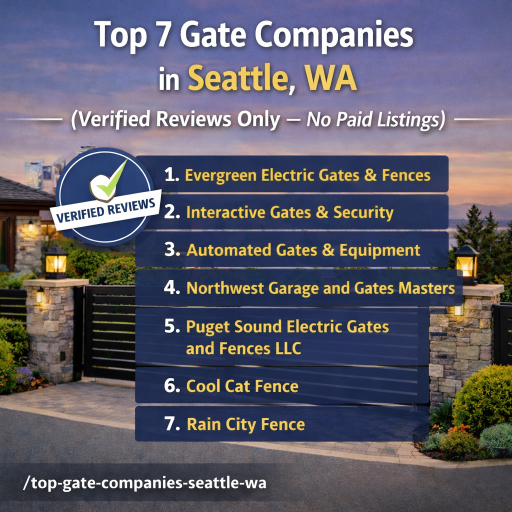 Seattle’s top gate companies based on verified third-party reviews.