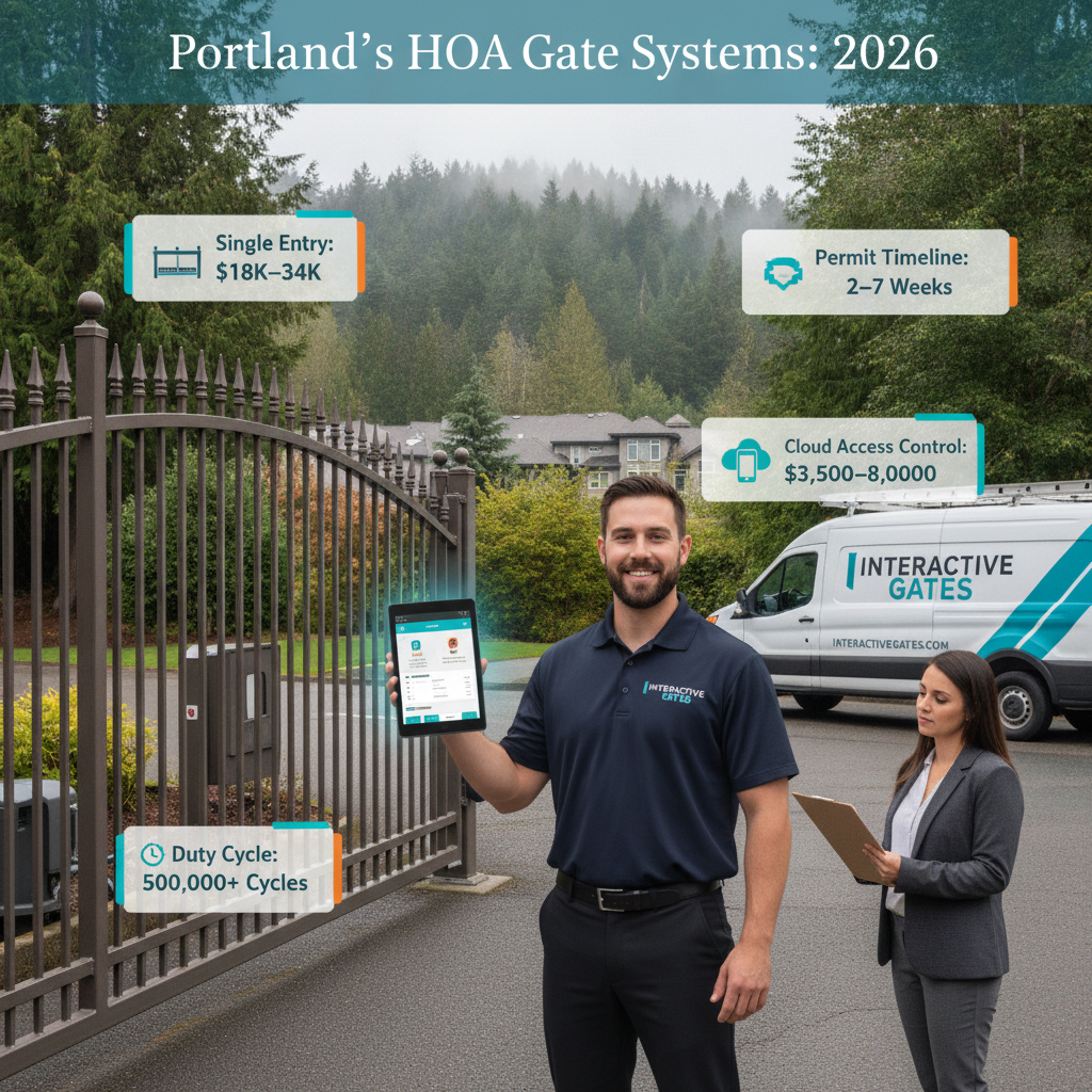 HOA Gate Systems in Portland 2026: Costs, Access Control & What Communities Actually Need
