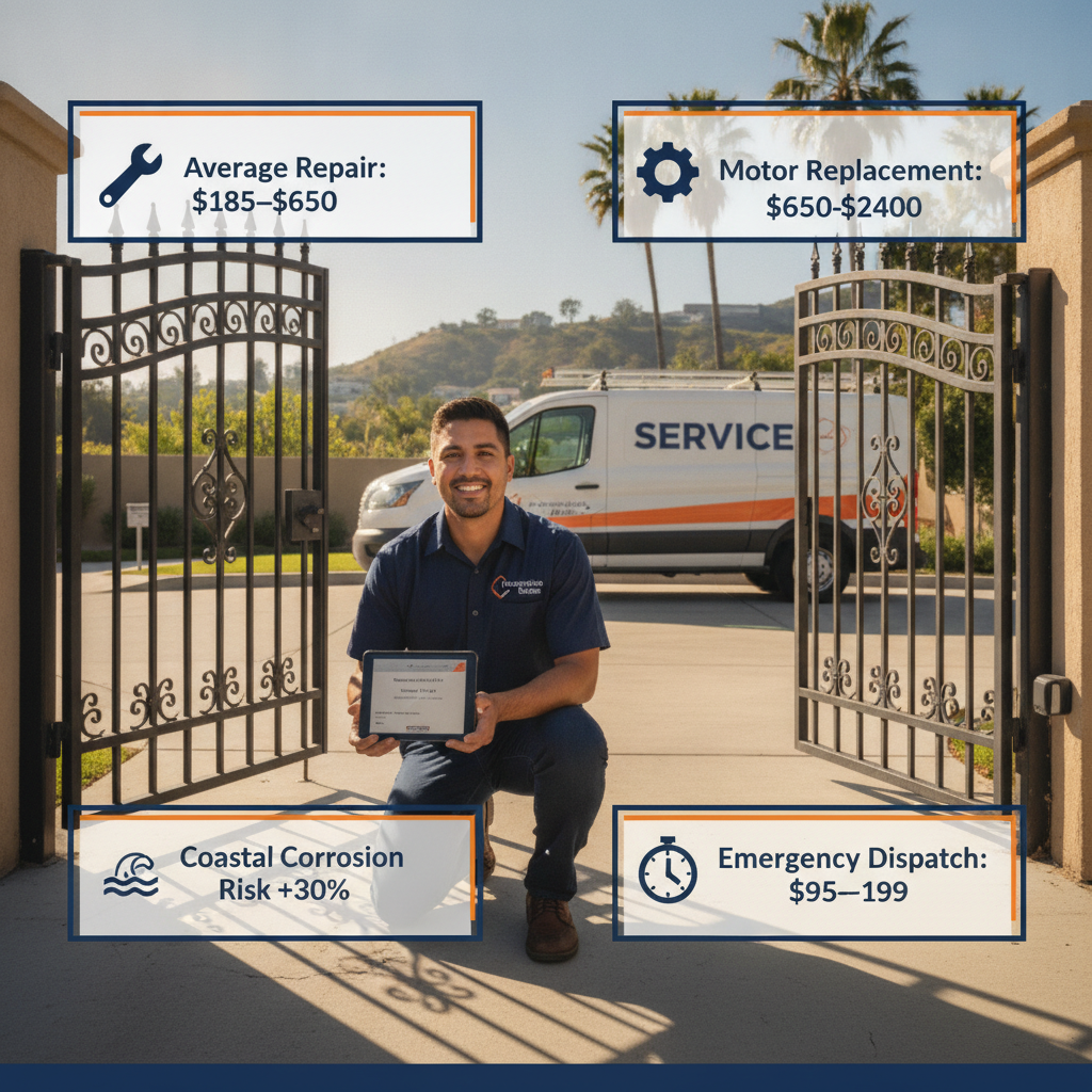 How Much Does Gate Repair Cost in Los Angeles in 2026? Breakdown by Problem, Part & Neighborhood