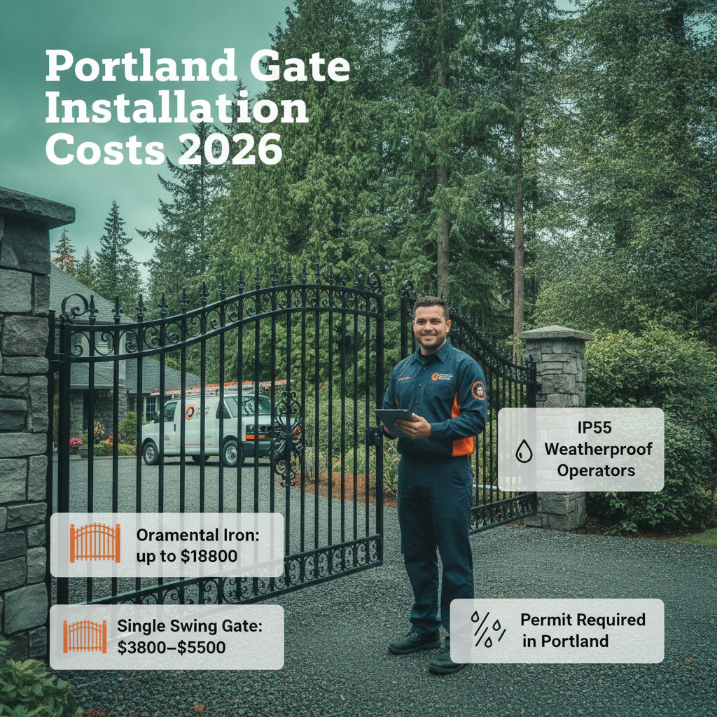 Electric Gate Installation Cost in Portland 2026: Real Price Ranges, Brands & Local Factors