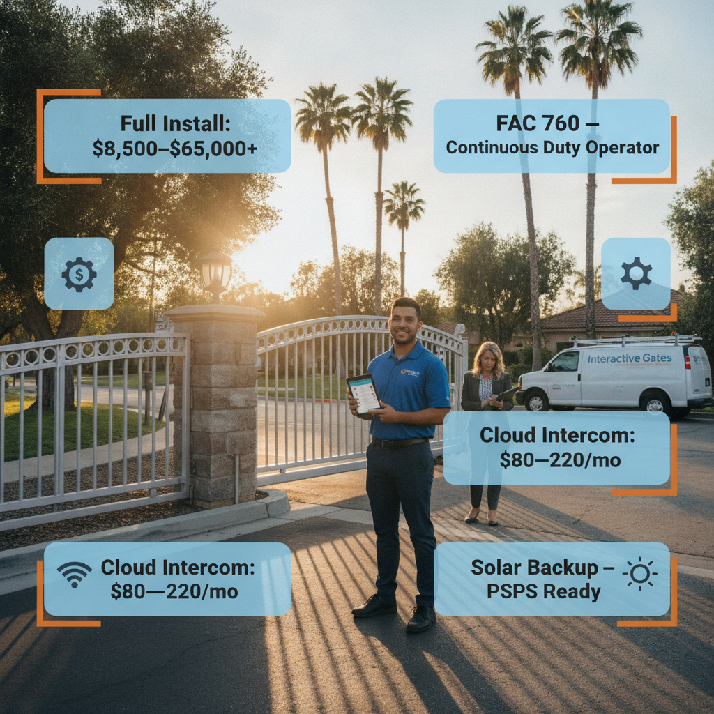 HOA gate systems in LA: real 2026 costs, top operators & access control.