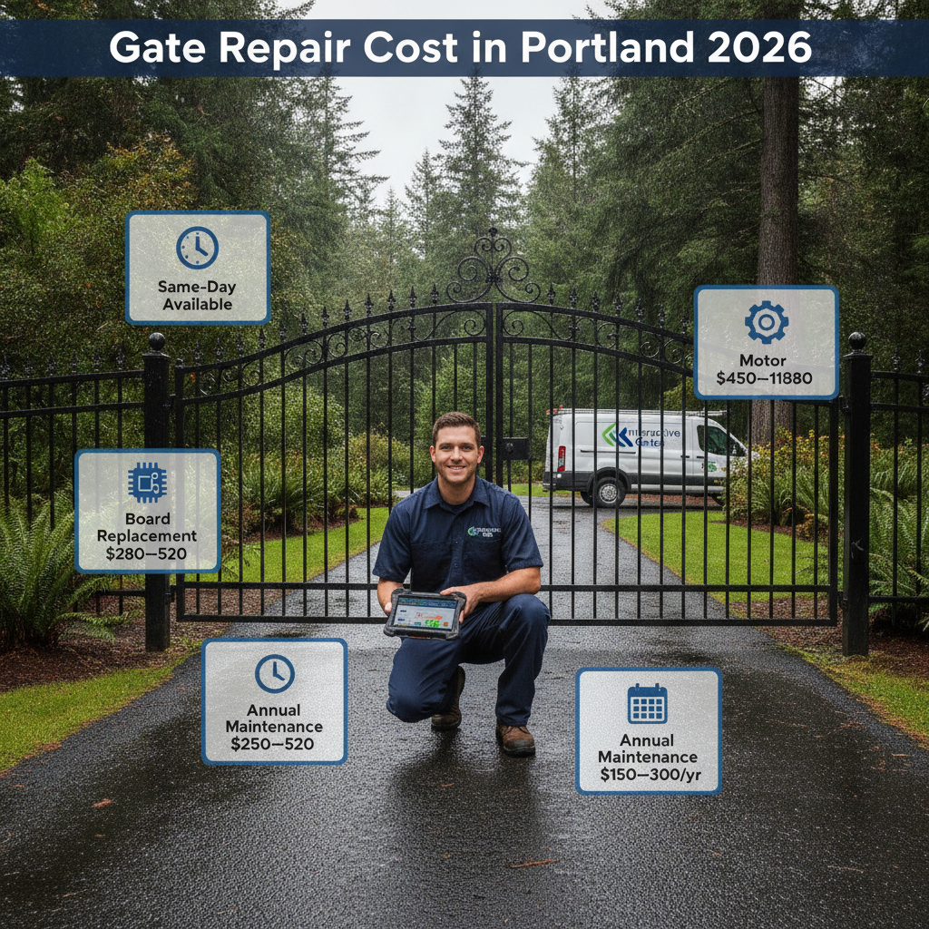 How Much Does Gate Repair Cost in Portland in 2026? Breakdown by Problem, Part & Neighborhood