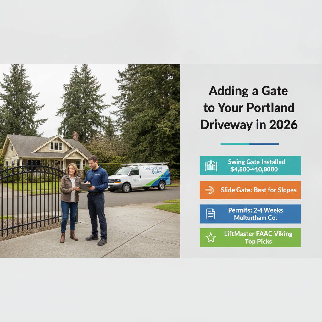 Can I Add an Automatic Gate to an Existing Driveway in Portland? 2026 Guide for Homeowners & HOAs
