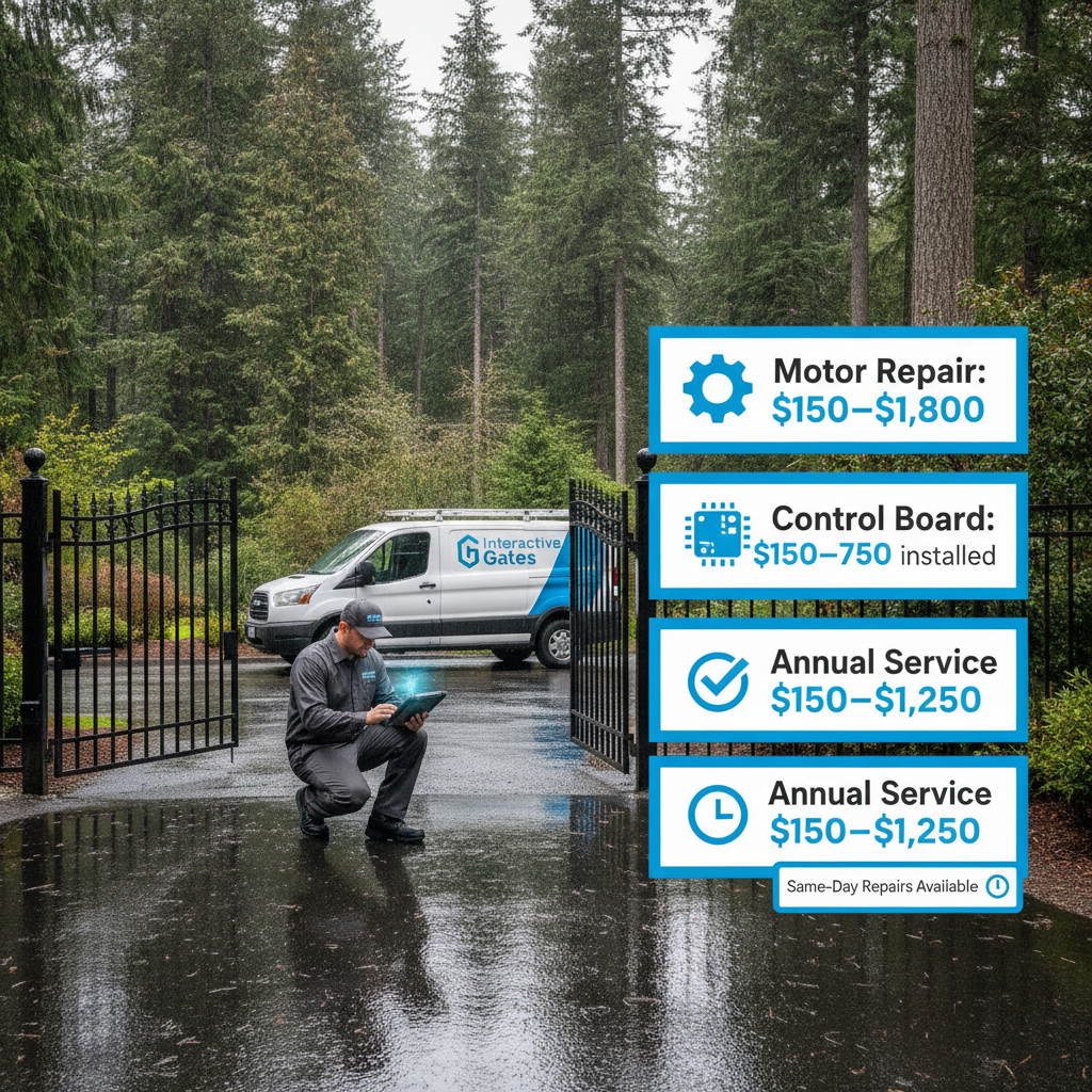 Automatic Gate Repair Cost in Portland 2026: What You'll Pay by Problem, Part & Neighborhood