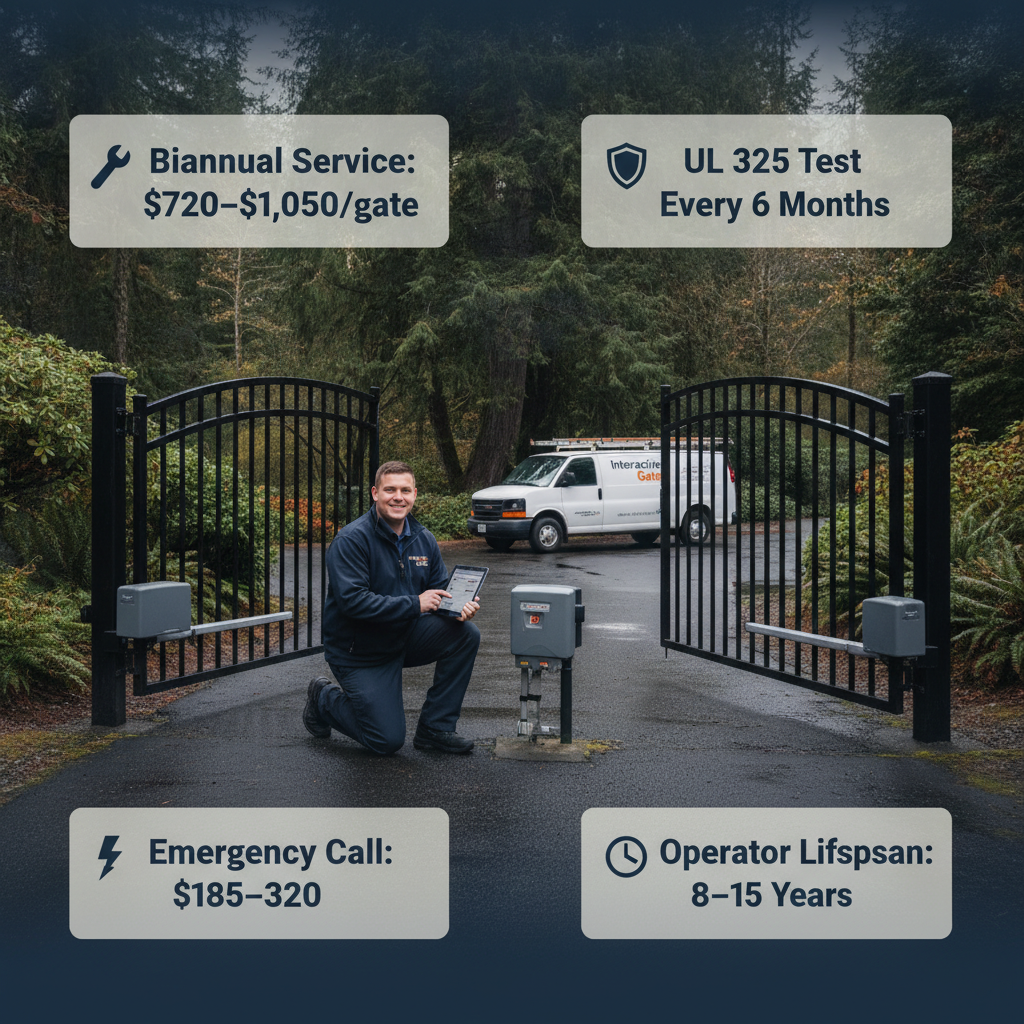 HOA gate maintenance in Portland 2026: costs, schedules & what to service.