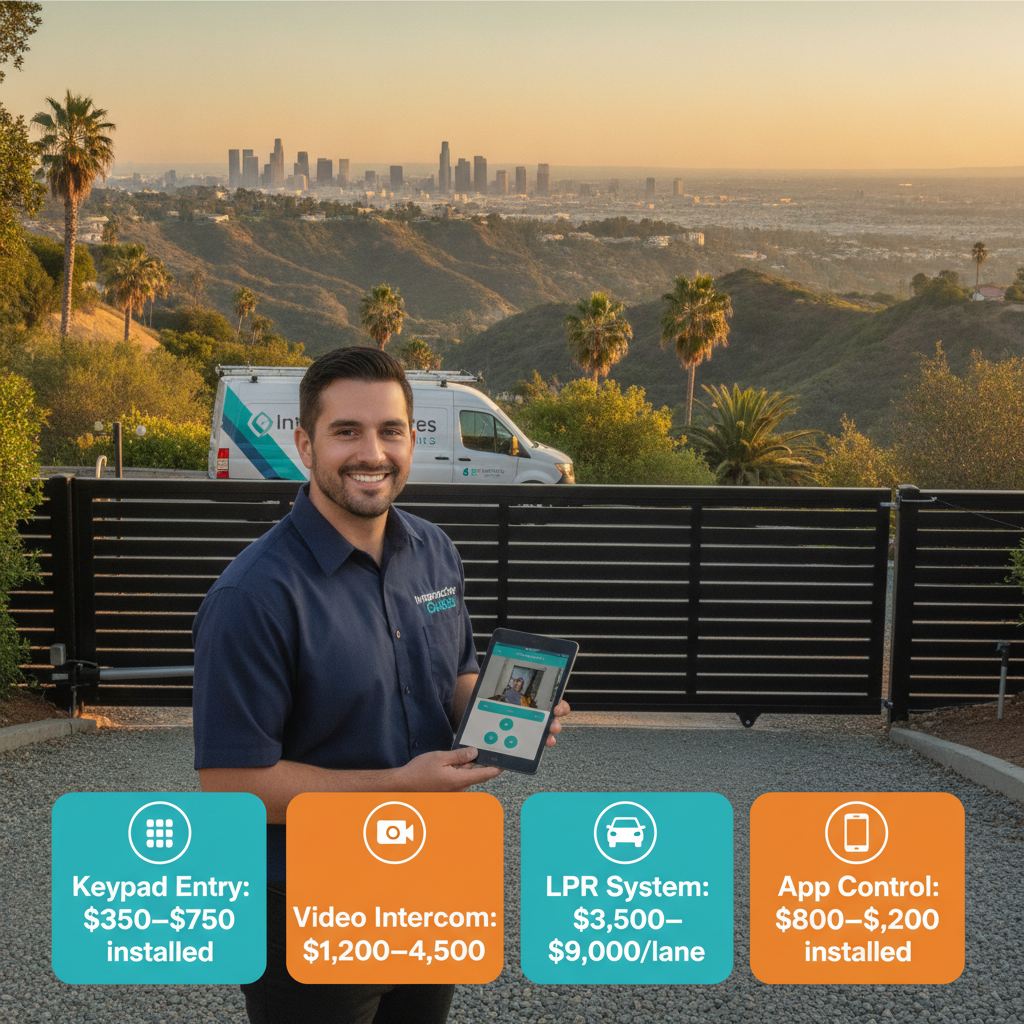 Keypads to LPR: 2026 LA gate access control costs & systems explained.