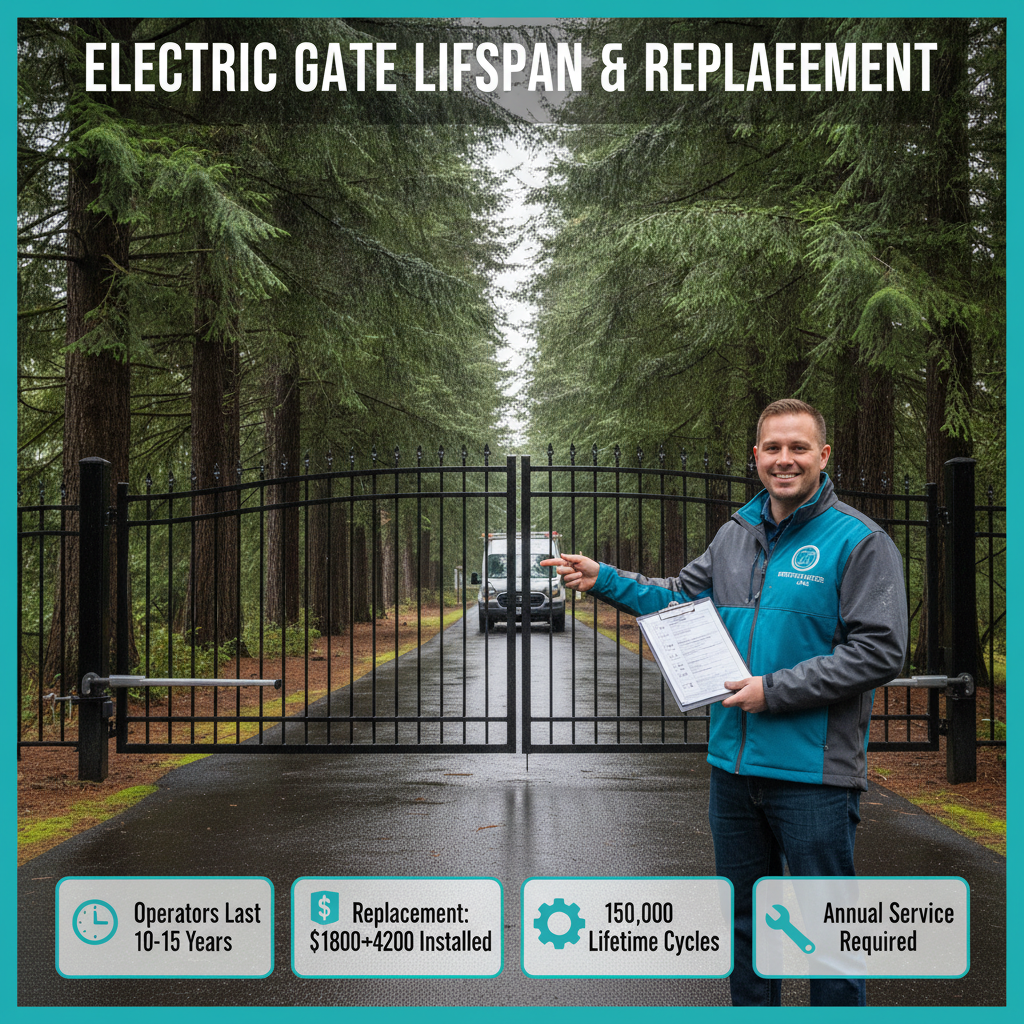 Electric Gate Lifespan in Portland 2026: How Long Does Each Gate Type Last & When Should You Replace It?