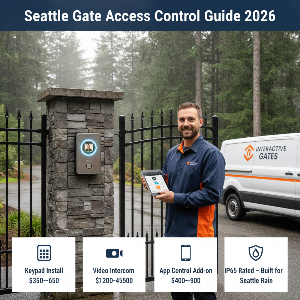 Electric Gate Access Control in Seattle 2026: Keypads, App Control, Intercoms & What System Actually Fits Your Property