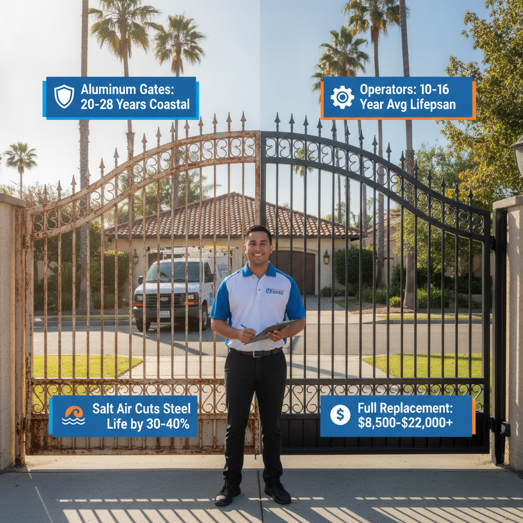 Electric Gate Lifespan in Los Angeles 2026: How Long Does Each Gate Type Last & When Should You Replace It?