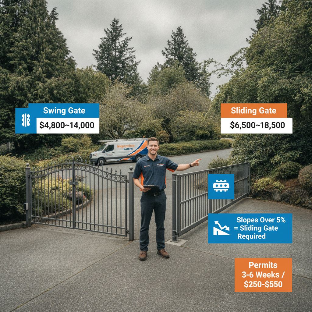 Sliding Gate vs. Swing Gate in Seattle 2026: Which Type Fits Your Driveway, Lot & Budget?
