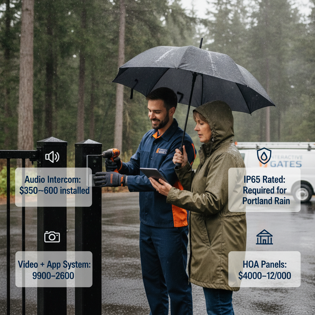 Electric Gate Intercom Systems in Portland 2026: Video, Audio & App-Based Options, Costs & What Works Best in the Pacific Northwest
