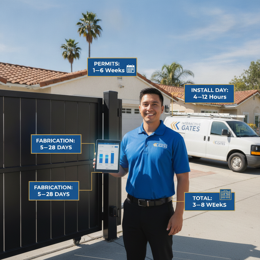 Electric Gate Installation Timeline in Los Angeles 2026: How Long Does the Whole Process Take From Quote to First Open?