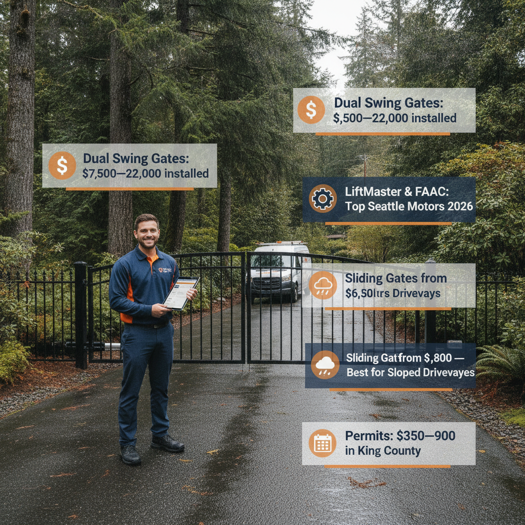 Electric Gate Installation Cost in Seattle 2026: Real Price Ranges by Gate Type, Material & Neighborhood