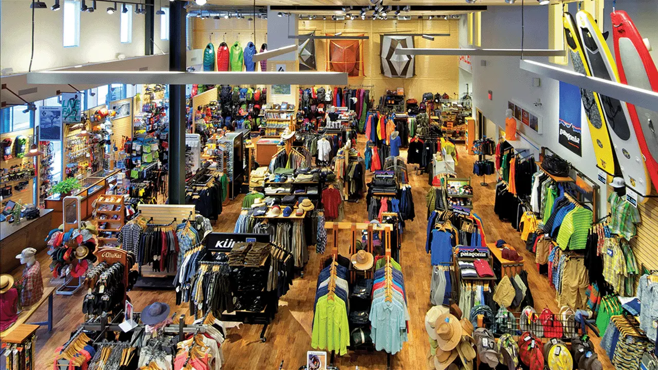 interior shot on outdoor retail store