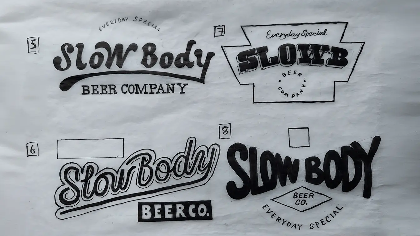 pen and pencil logo sketches