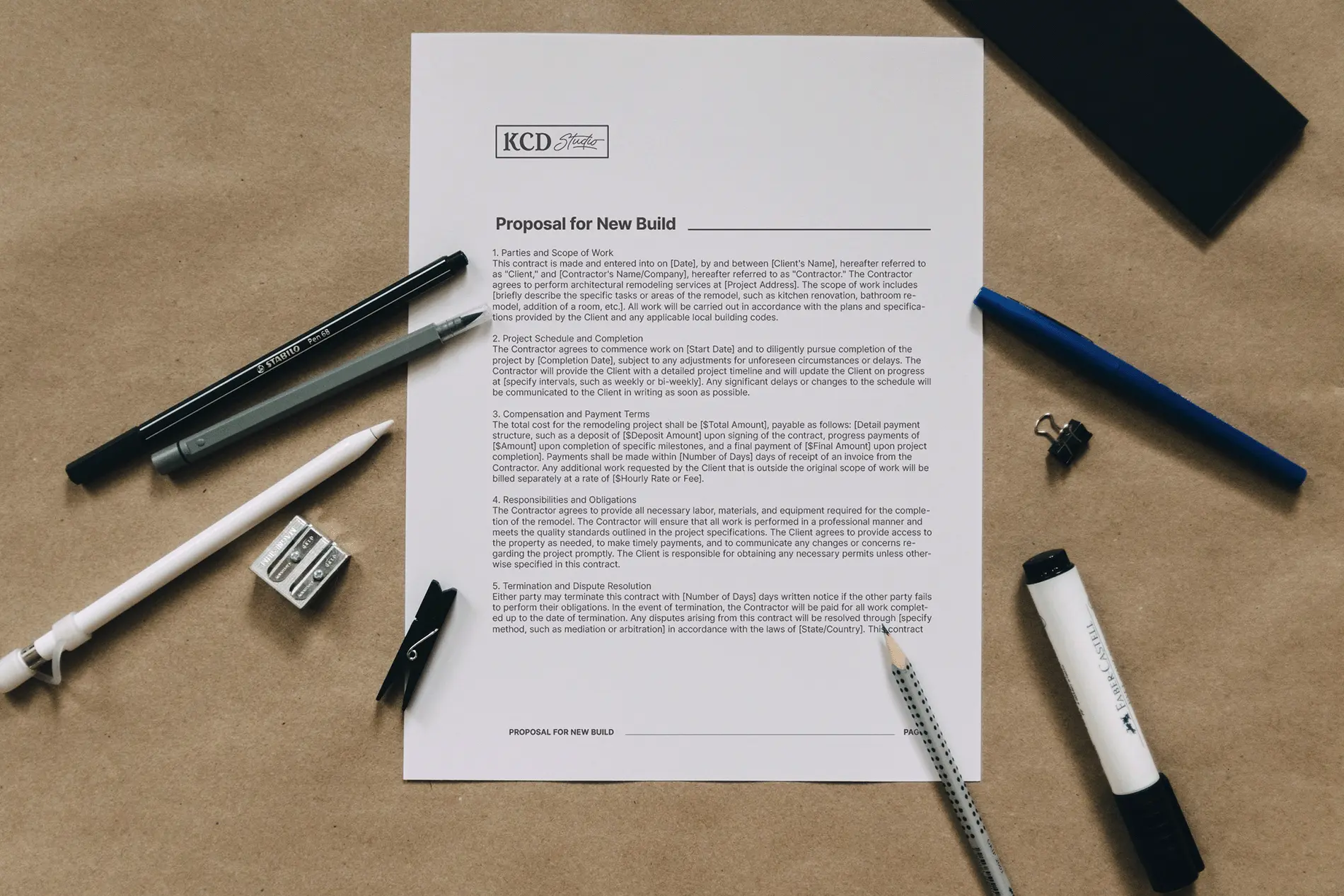 contract mockup