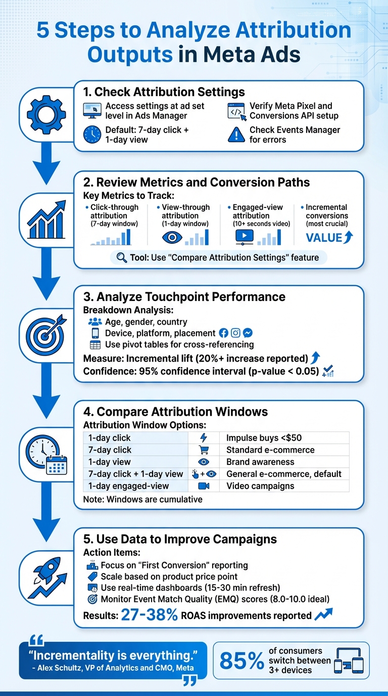 5 Steps to Analyze Attribution Outputs in Meta Ads
