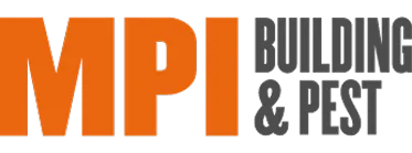 MPI Building & Pest logo with MPI in large orange letters and Building & Pest in smaller dark gray letters.