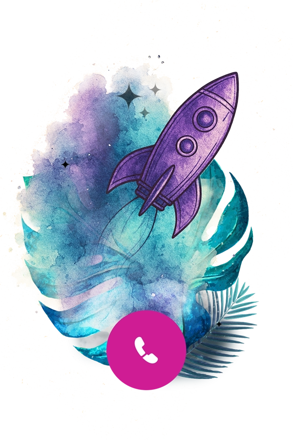 Illustration Rakete für Beratungspaket Aufbau