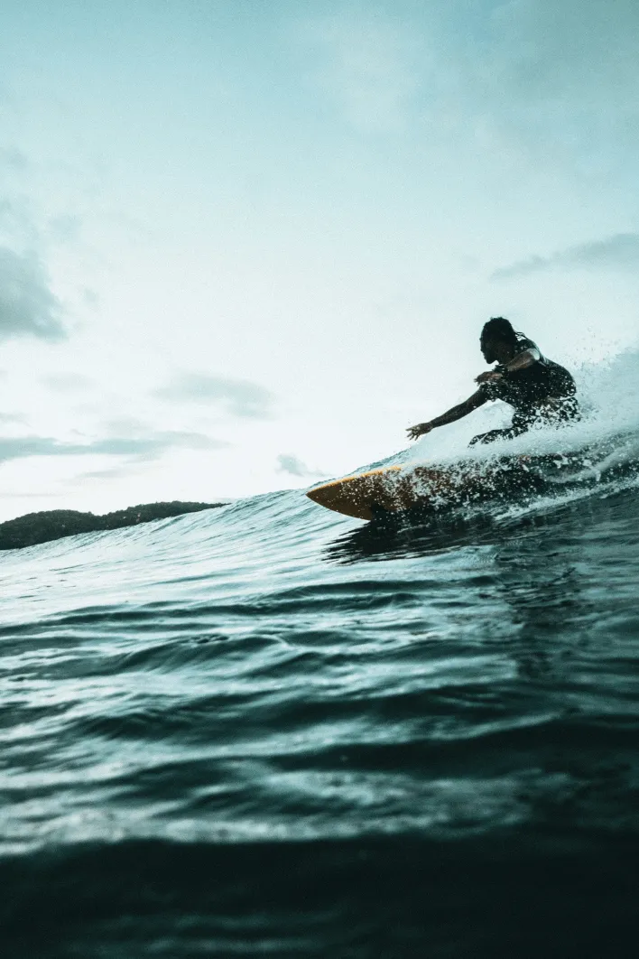 Surfer on a wave