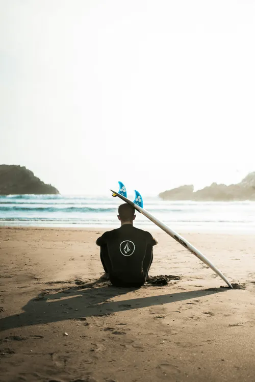 Surfer on a beach