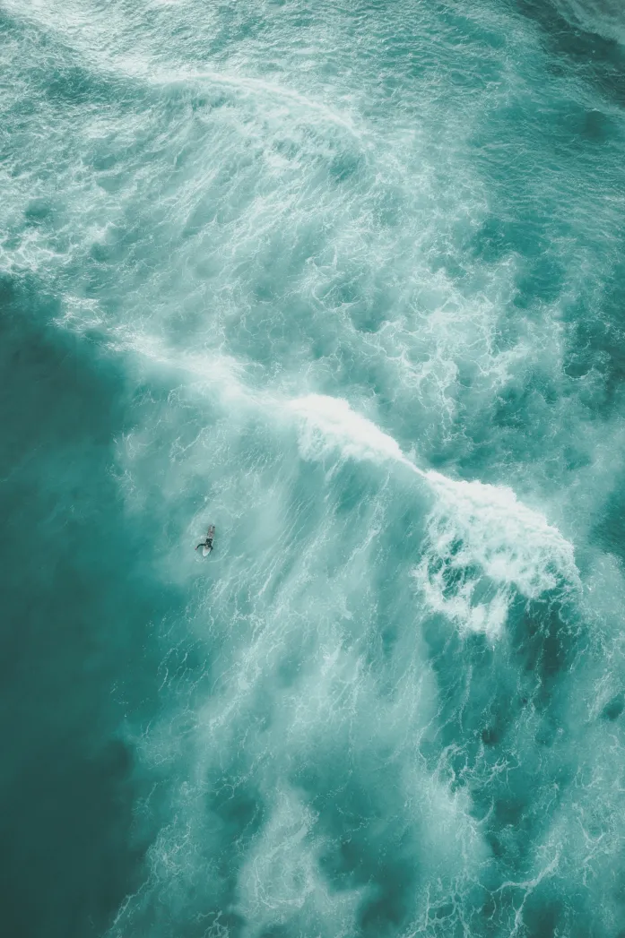 Surfer on a wave