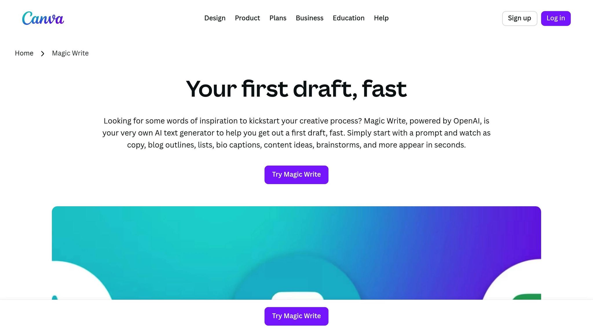 Canva Magic Write