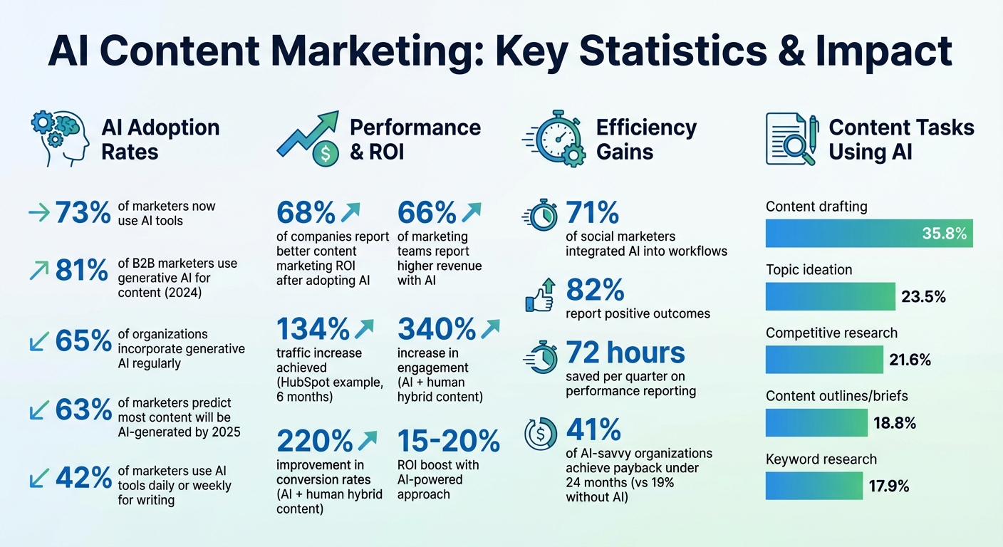 AI Content Marketing Statistics and ROI Impact 2024-2025