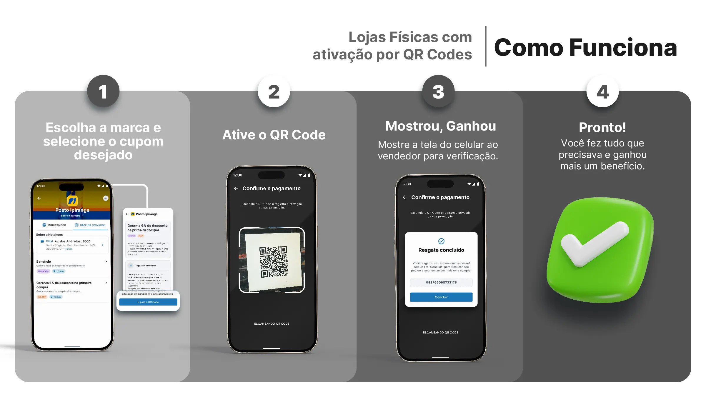 Passo a Passo para aproveitar os descontos em estabelecimentos físicos por QR code