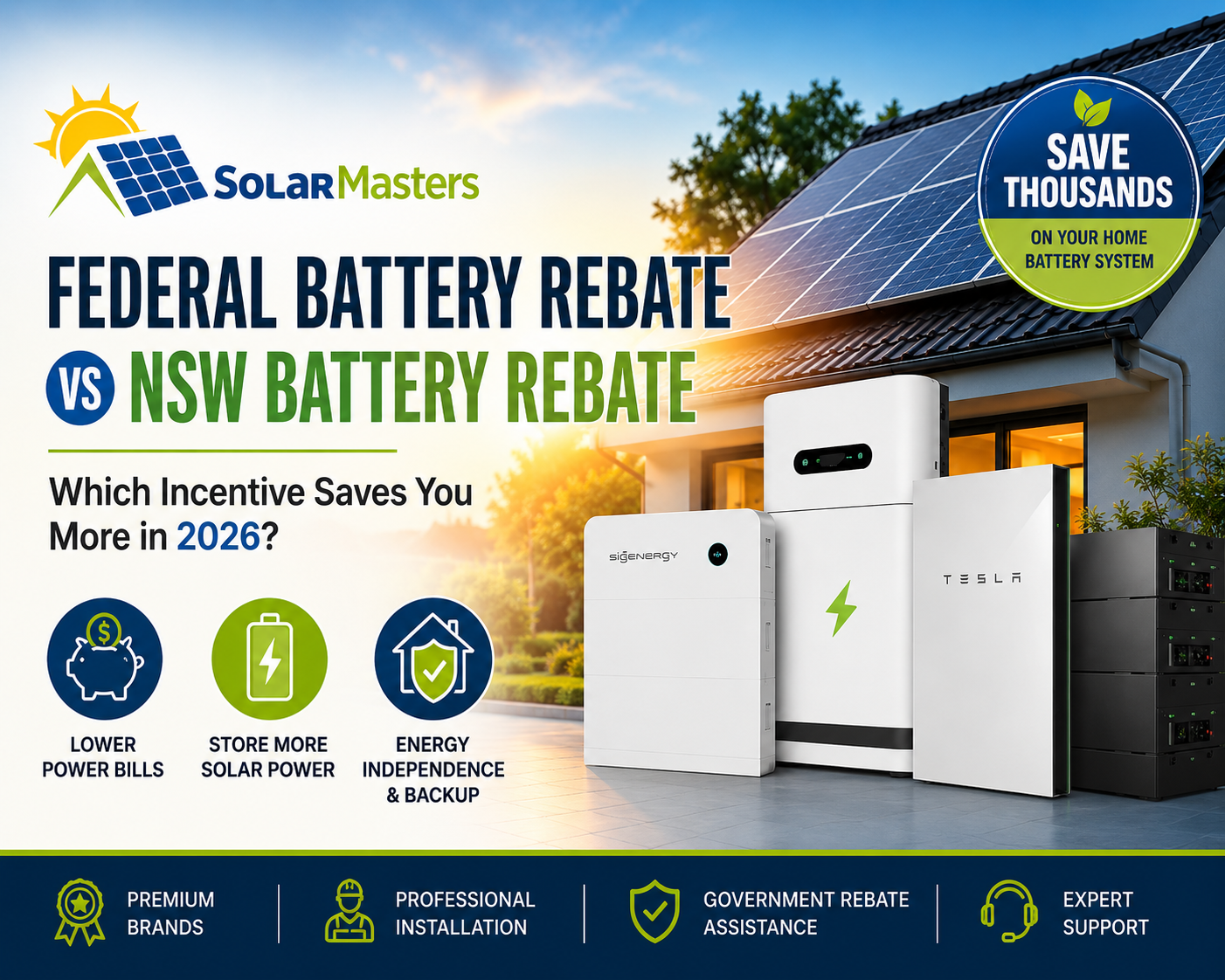 Federal Battery Rebate vs NSW Battery Rebate: Which Incentive Saves You More in 2026?
