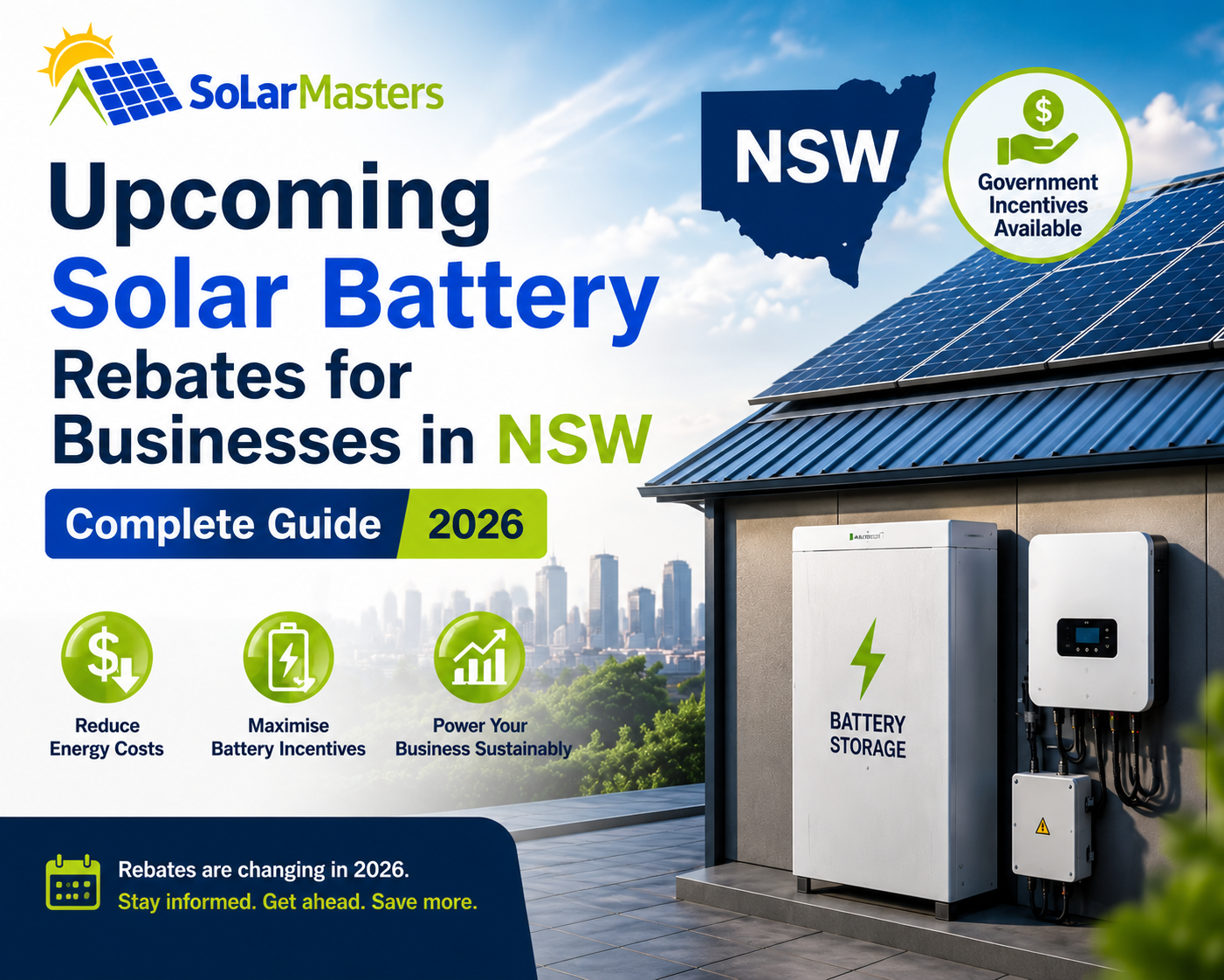 Upcoming Solar Battery Rebates for Businesses in NSW: Complete Guide 2026