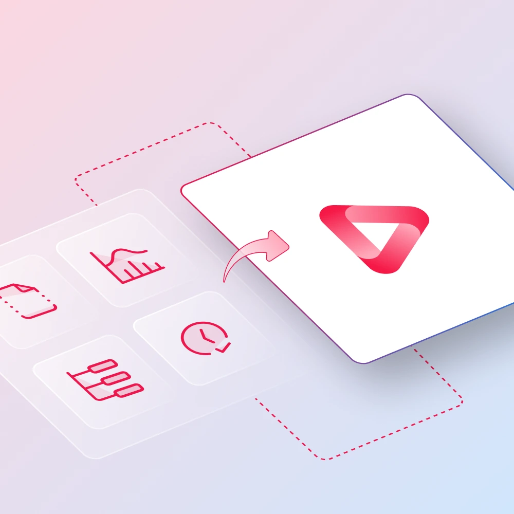 Illustration of a software interface migrating to Magnetic, with an arrow pushing toward Magnetic