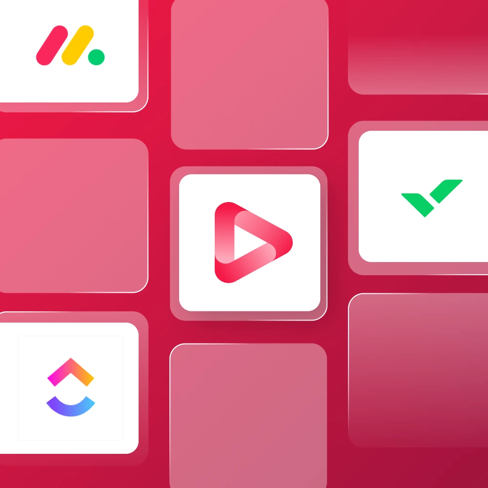 Magnetic, Monday.com, Wrike and ClickUp logos representing project management software options.