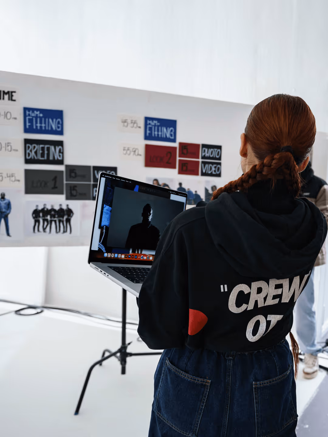 das team bei einem shooting
