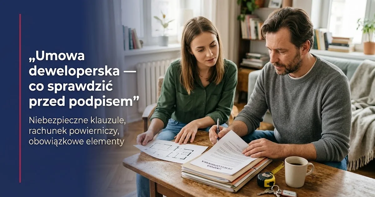 Umowa deweloperska: jak sprawdzić i na co uważać