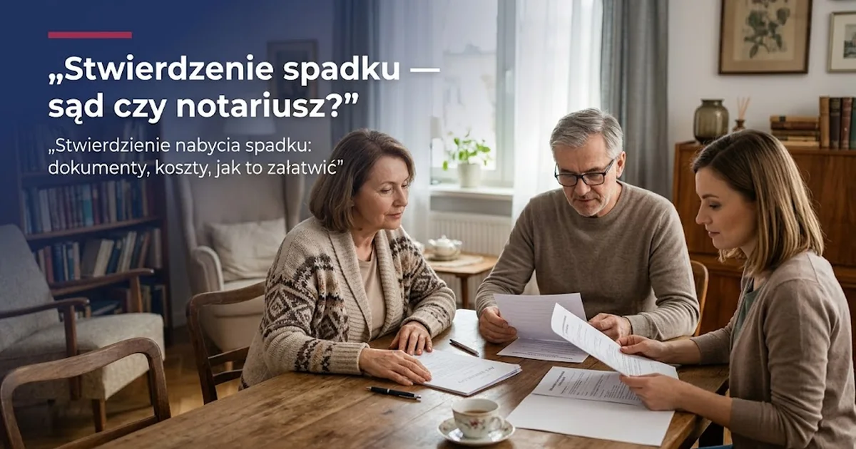 Stwierdzenie nabycia spadku: sąd czy notariusz i koszty