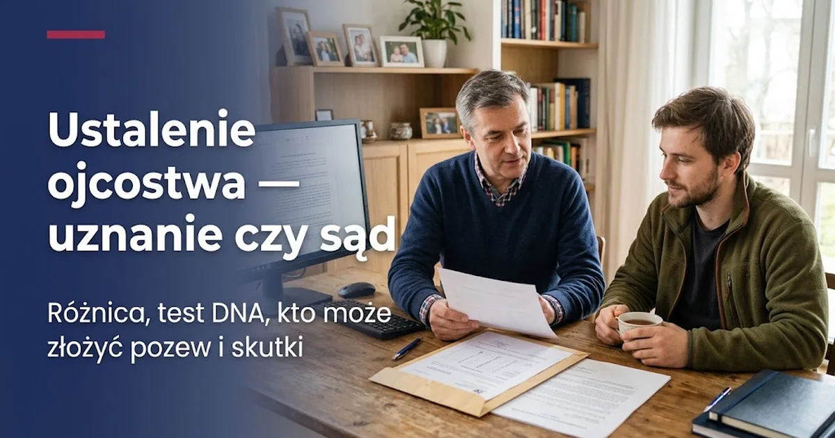 Ustalenie ojcostwa: uznanie, sprawa sądowa, test DNA