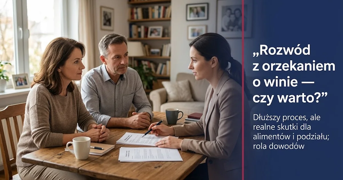 Rozwód z orzekaniem o winie – skutki i korzyści [Kraków 2026]