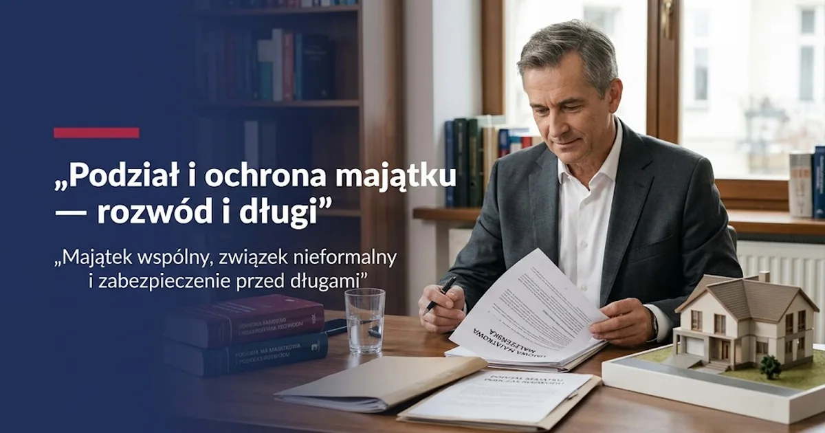 Podział majątku Kraków – rozwód, związek, długi 2026