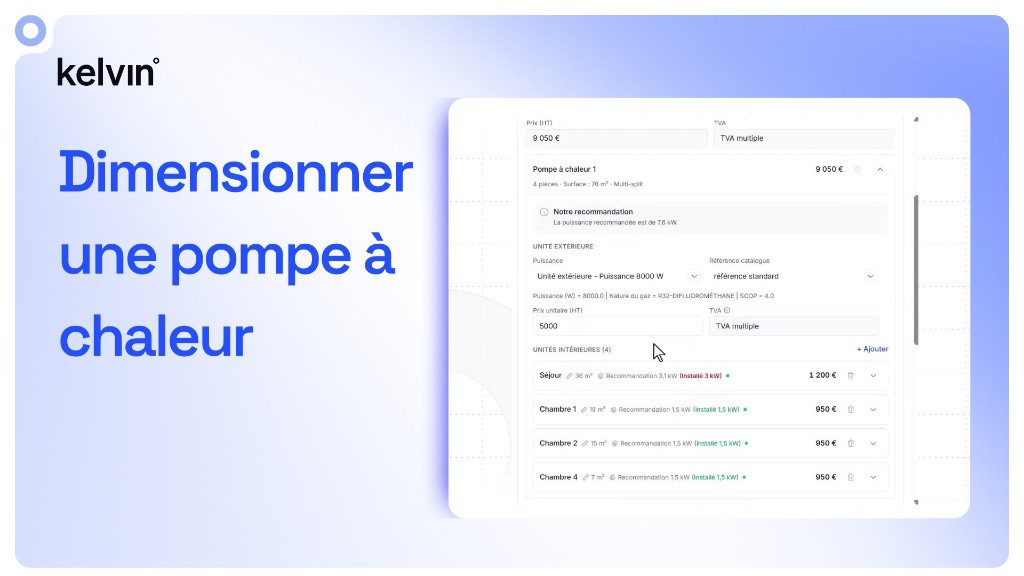 Dimensionner une pompe à chaleur dans kelvin°