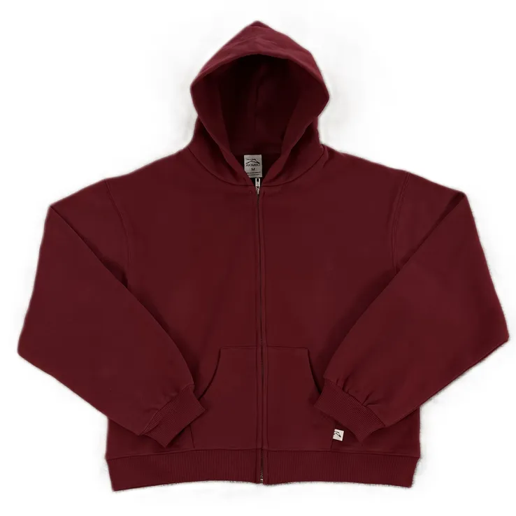 Akimbo Wine Zip-Up Hoodie
