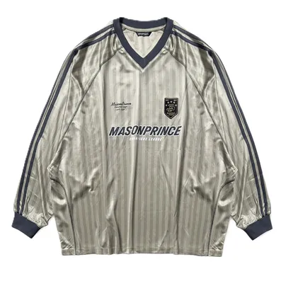 MASONPRINCE Long Sleeve Grey Football Jersey