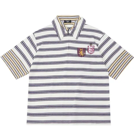 PEOPLESENSE Striped Crown Badge Polo