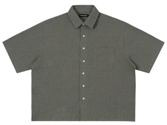 Union Kingdom Boxy Fit Button Up Shirt Green