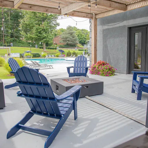 Seating near pool