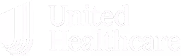 United Healthcare logo with stylized U symbol and text in white on a black background.