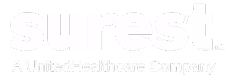 Surest white text logo with tagline 'A UnitedHealthcare Company' beneath.